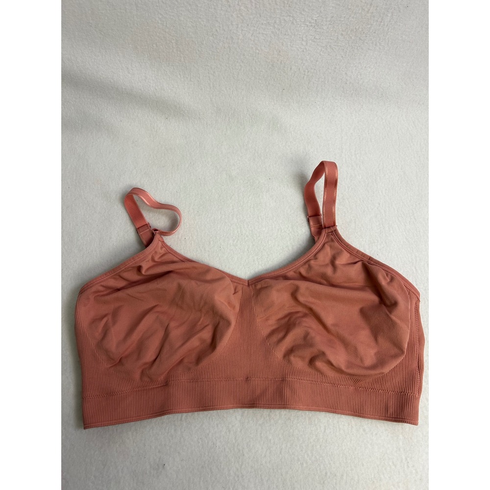 Cozy Basics Fit for Me Fruit of the Loom Womens 4XL Rose Pink Seamless Bralette